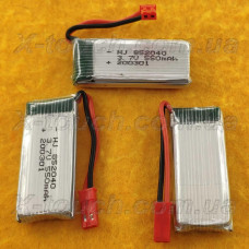 Аккумулятор 3.7v 852040 550mah 25c (разъем JST) для квадрокоптера и управляемых моделей