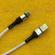 USB-Type-C Нейлоновий кабель 3.5 А, білий 1 метр