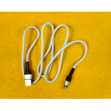 USB-Type-C Нейлоновий кабель 3.5 А, білий 1 метр