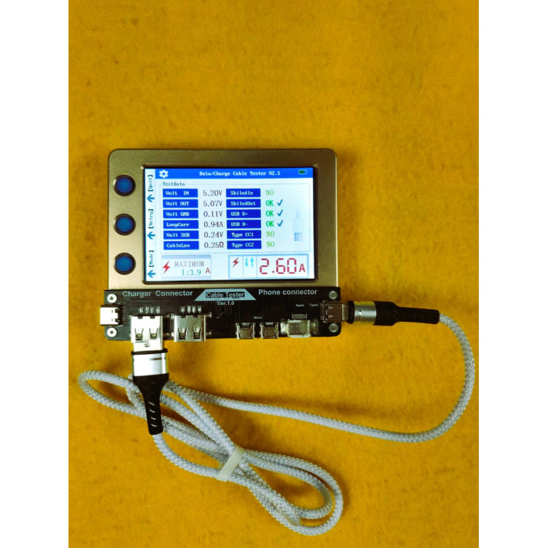 USB-Type-C Нейлоновий кабель 3.5 А, білий 1 метр