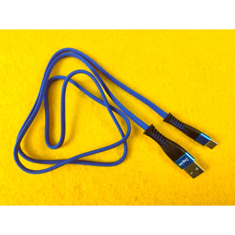 Type-C 4.5 A Нейлоновый кабель USB - Type-C 1м, синий ZJ-TypeC V62S