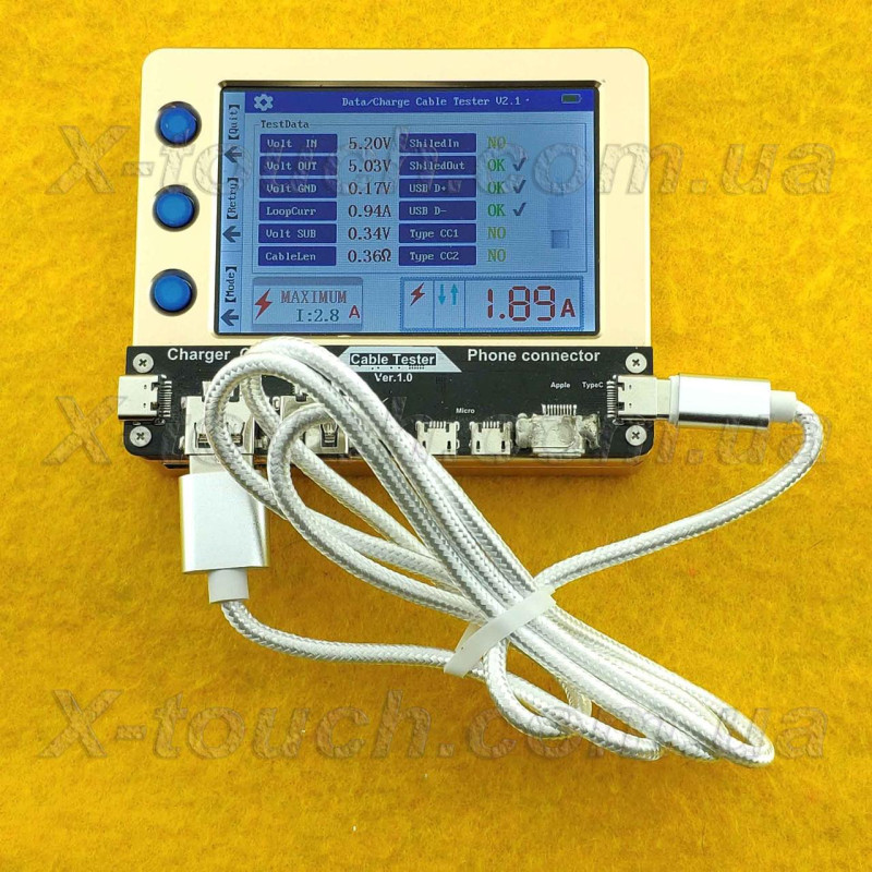 Нейлоновий кабель USB Type-C 1м, білий