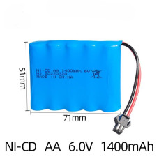 NI-CD акумулятор 6 V (Вольт) AA *5 батарея 1400 mAh роз'єм SM до іграшки